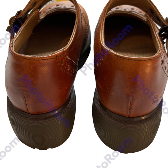 Chunky Double Strap Vintage Dr. Martens Brown Wingtip Mary Jane’s Size US 8. (9) - Picture 6 of 10